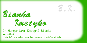 bianka kmetyko business card
